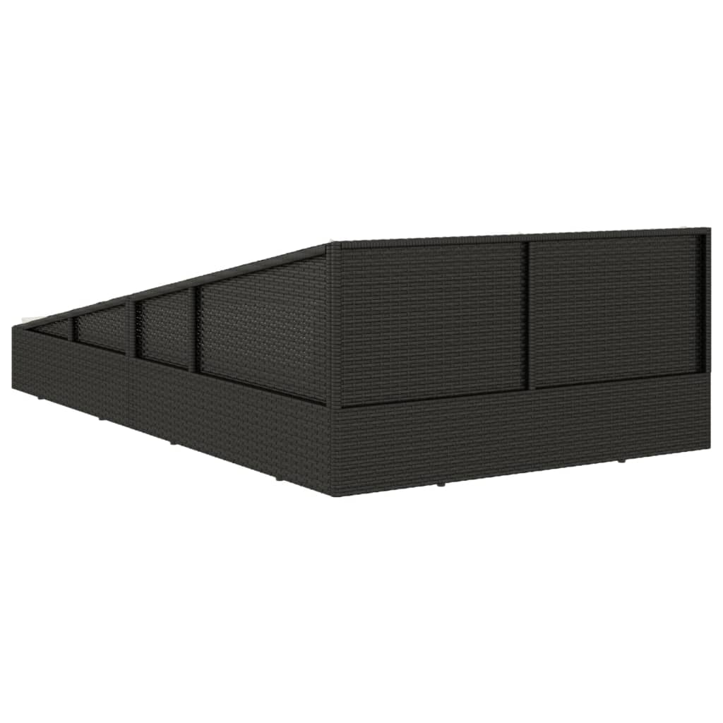 vidaXL Tuinbed 110x200 cm poly rattan grijs