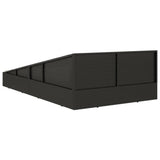 vidaXL Tuinbed 110x200 cm poly rattan grijs