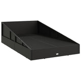 vidaXL Tuinbed 110x200 cm poly rattan grijs