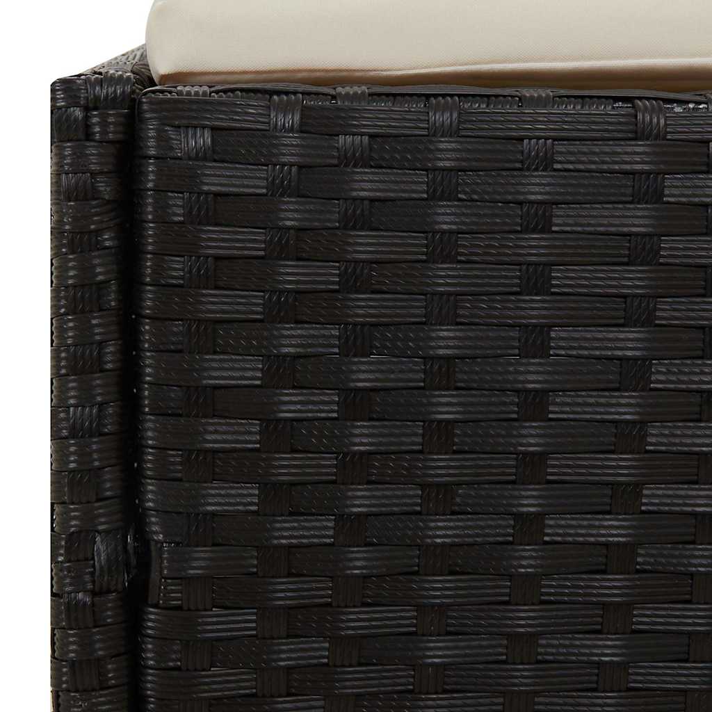 vidaXL Tuinbed 110x200 cm poly rattan grijs