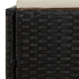 vidaXL Tuinbed 110x200 cm poly rattan grijs