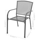 vidaXL Tuinstoelen 4 st mesh ontwerp staal antraciet