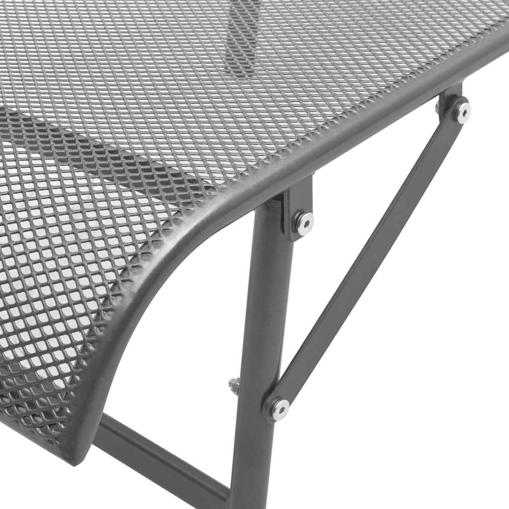 vidaXL Ligbed staal antraciet