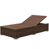 vidaXL 3-Piece Lounge Set with Cushions Poly Rattan Brown