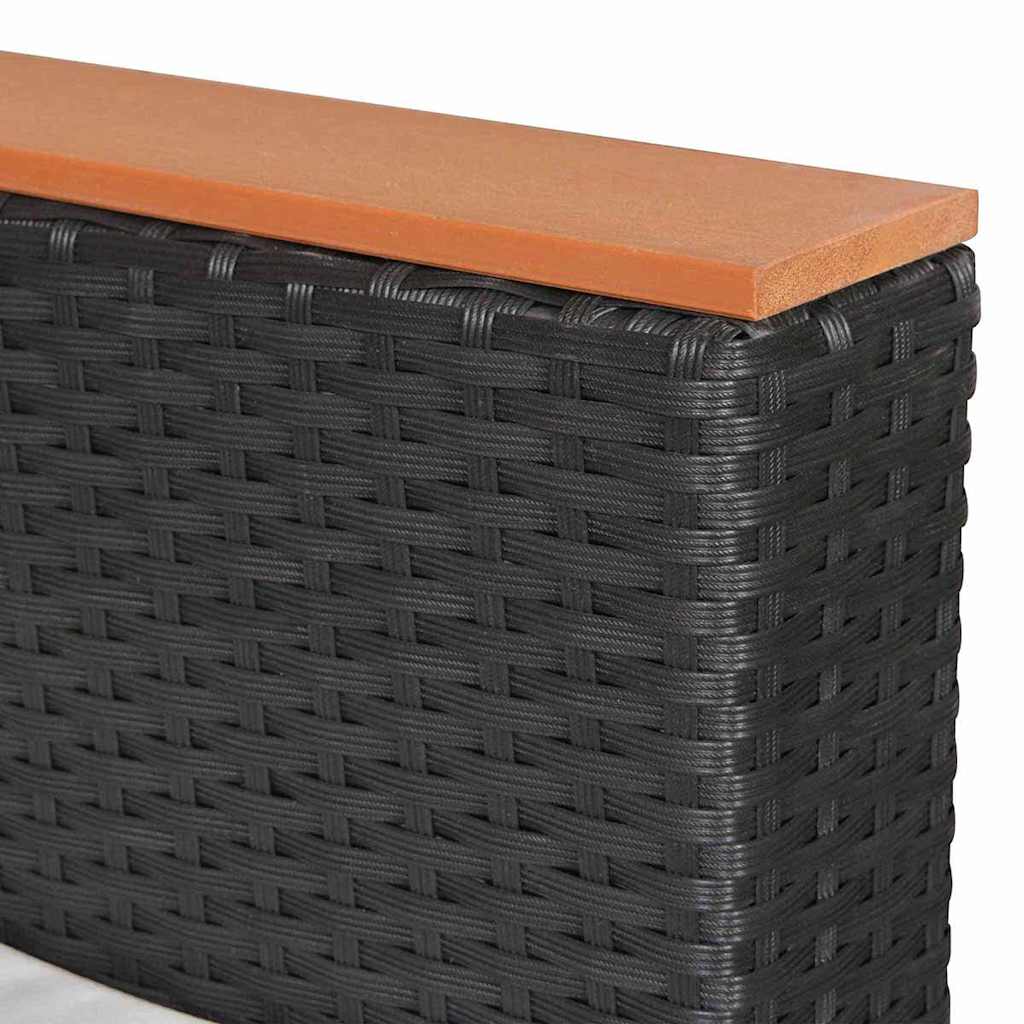 vidaXL 7-delige Loungeset met kussens poly rattan zwart