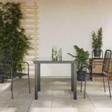 vidaXL Tuintafel 80x80x74 cm aluminium en glas zwart