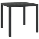 vidaXL Garden Table 80x80x74 cm Aluminium and HPL Black