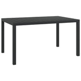 vidaXL Garden Table 80x80x74 cm Aluminium and HPL Black