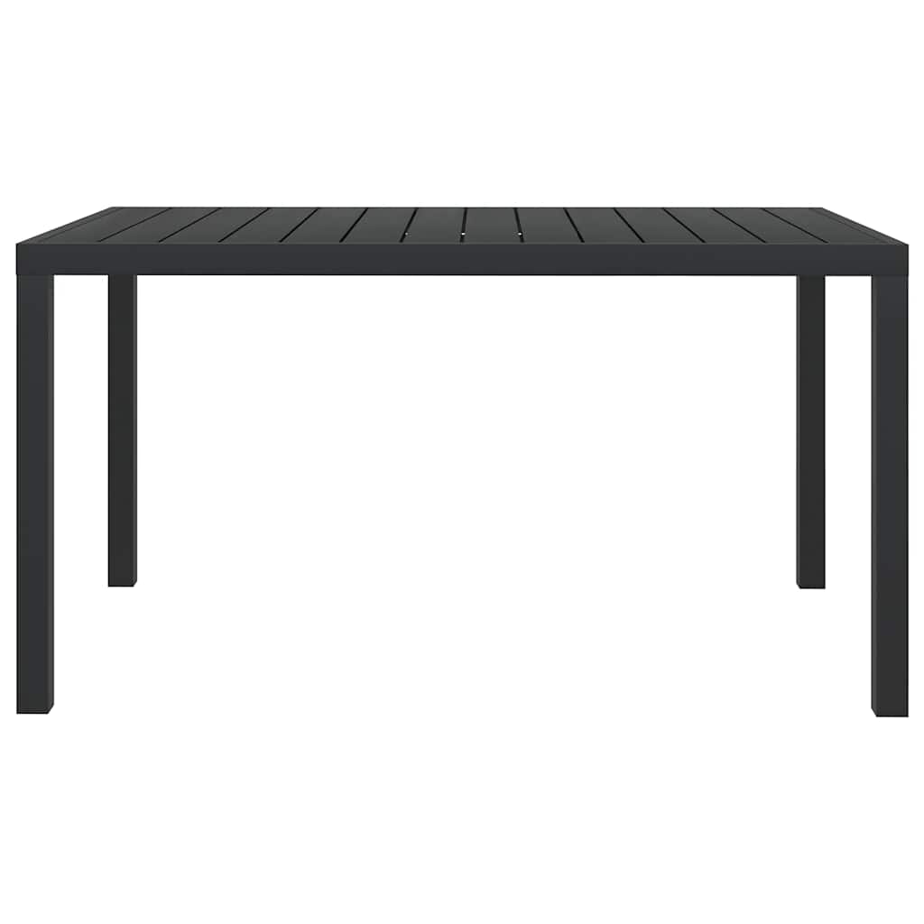 vidaXL Garden Table 80x80x74 cm Aluminium and HPL Black