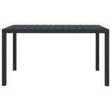 vidaXL Garden Table 80x80x74 cm Aluminium and HPL Black