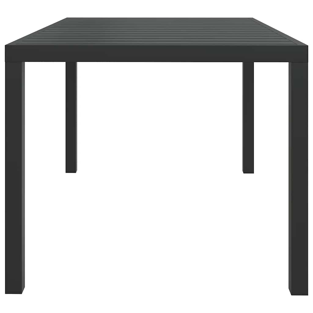 vidaXL Garden Table 80x80x74 cm Aluminium and HPL Black