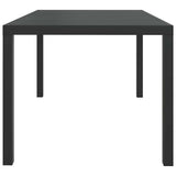 vidaXL Garden Table 80x80x74 cm Aluminium and HPL Black