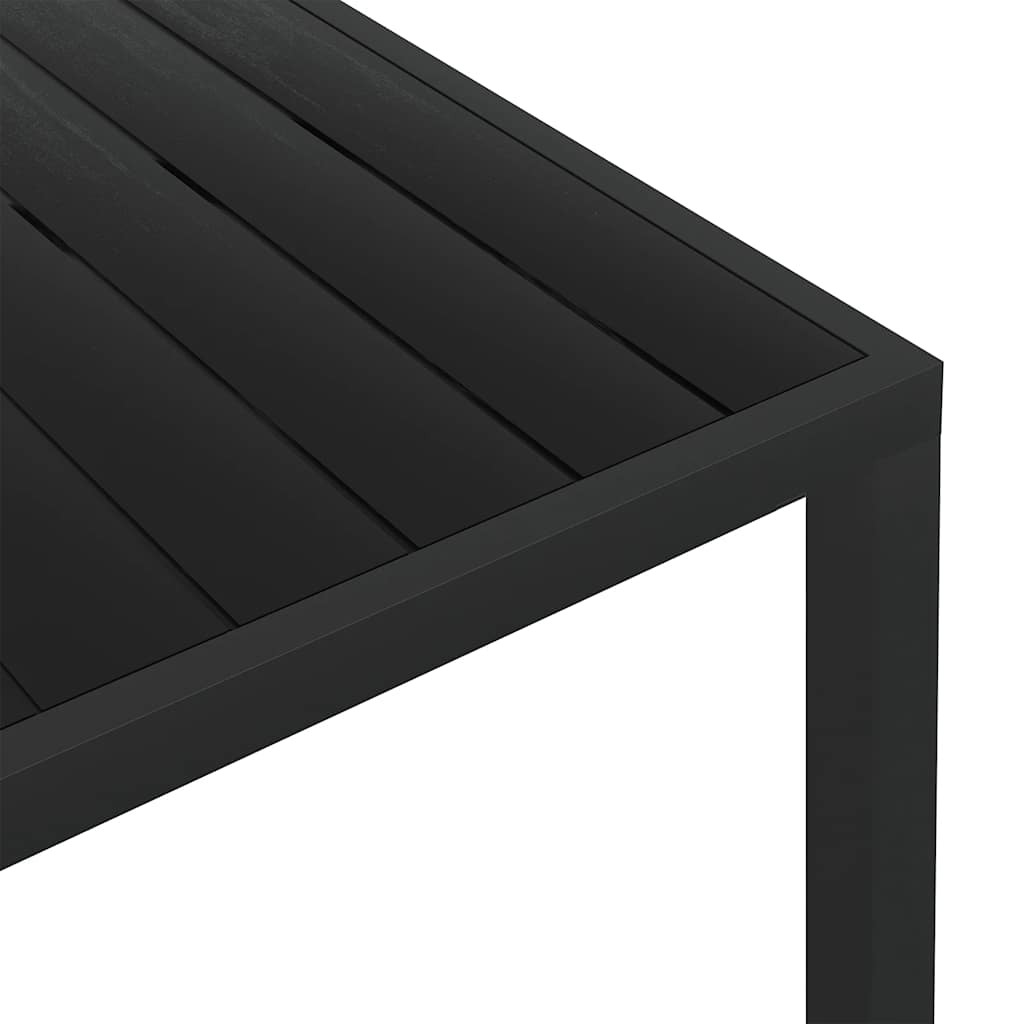vidaXL Garden Table 80x80x74 cm Aluminium and HPL Black