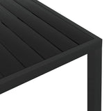 vidaXL Garden Table 80x80x74 cm Aluminium and HPL Black