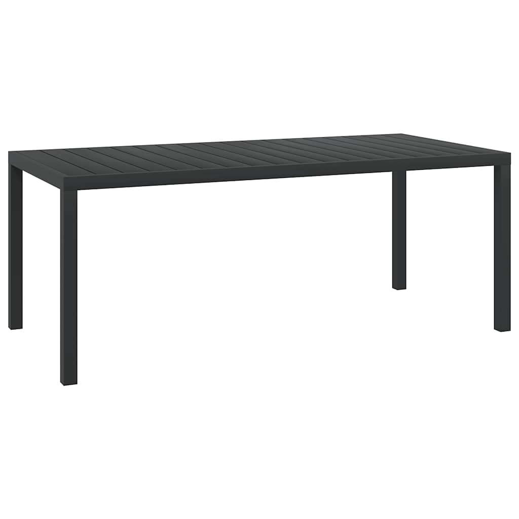 vidaXL Garden Table 80x80x74 cm Aluminium and HPL Black