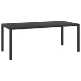 vidaXL Garden Table 80x80x74 cm Aluminium and HPL Black