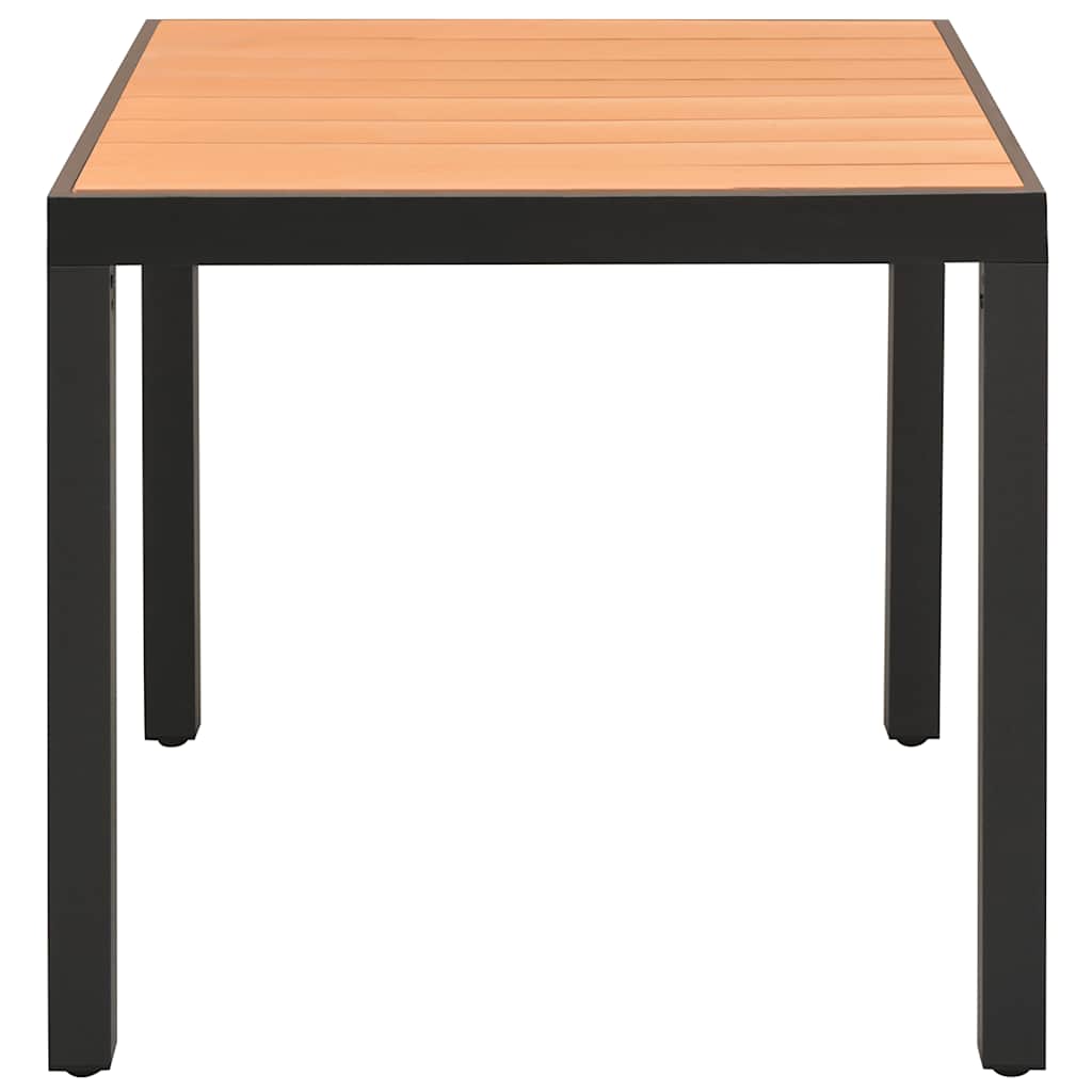 vidaXL Tuintafel 80x80x74 cm aluminium en HKC bruin