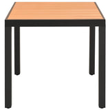 vidaXL Tuintafel 80x80x74 cm aluminium en HKC bruin