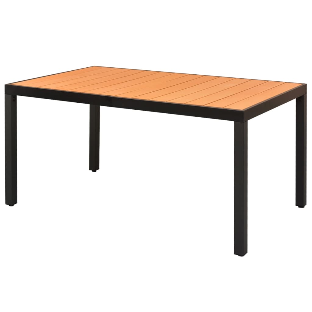 vidaXL Tuintafel 80x80x74 cm aluminium en HKC bruin