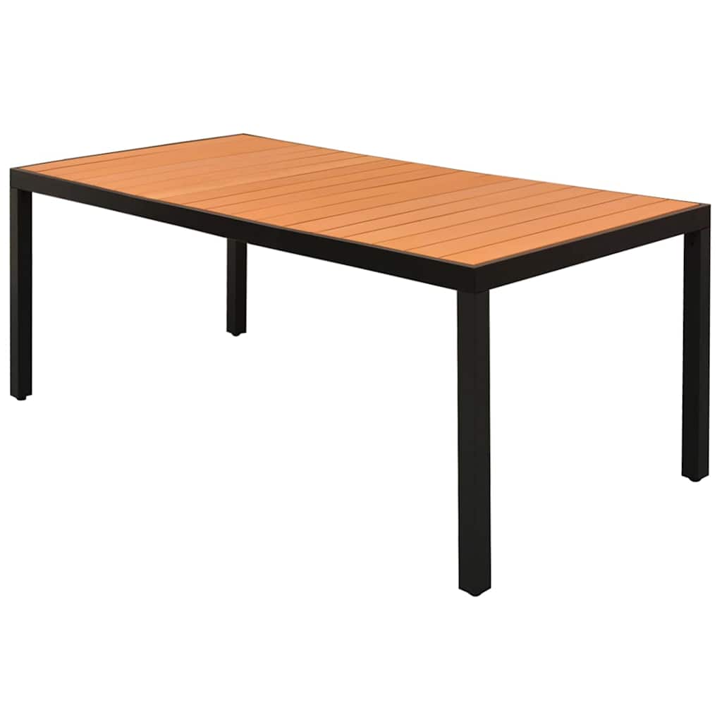 vidaXL Tuintafel 80x80x74 cm aluminium en HKC bruin