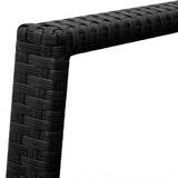 vidaXL 3-Piece Poly Rattan Bistro Set Black