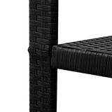 vidaXL 3-Piece Poly Rattan Bistro Set Black