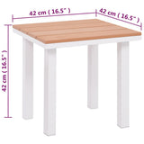 vidaXL Ligbedden 2 st met tafel aluminium en HKC wit en bruin