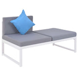vidaXL 4-delige Loungeset met kussens aluminium en HKC