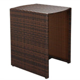 vidaXL 3-delige Bistroset met kussens poly rattan bruin