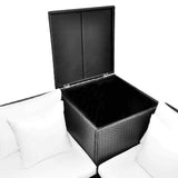 vidaXL 4-Piece Lounge Set with Cushions Poly Rattan Grey