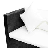 vidaXL 4-Piece Lounge Set with Cushions Poly Rattan Grey