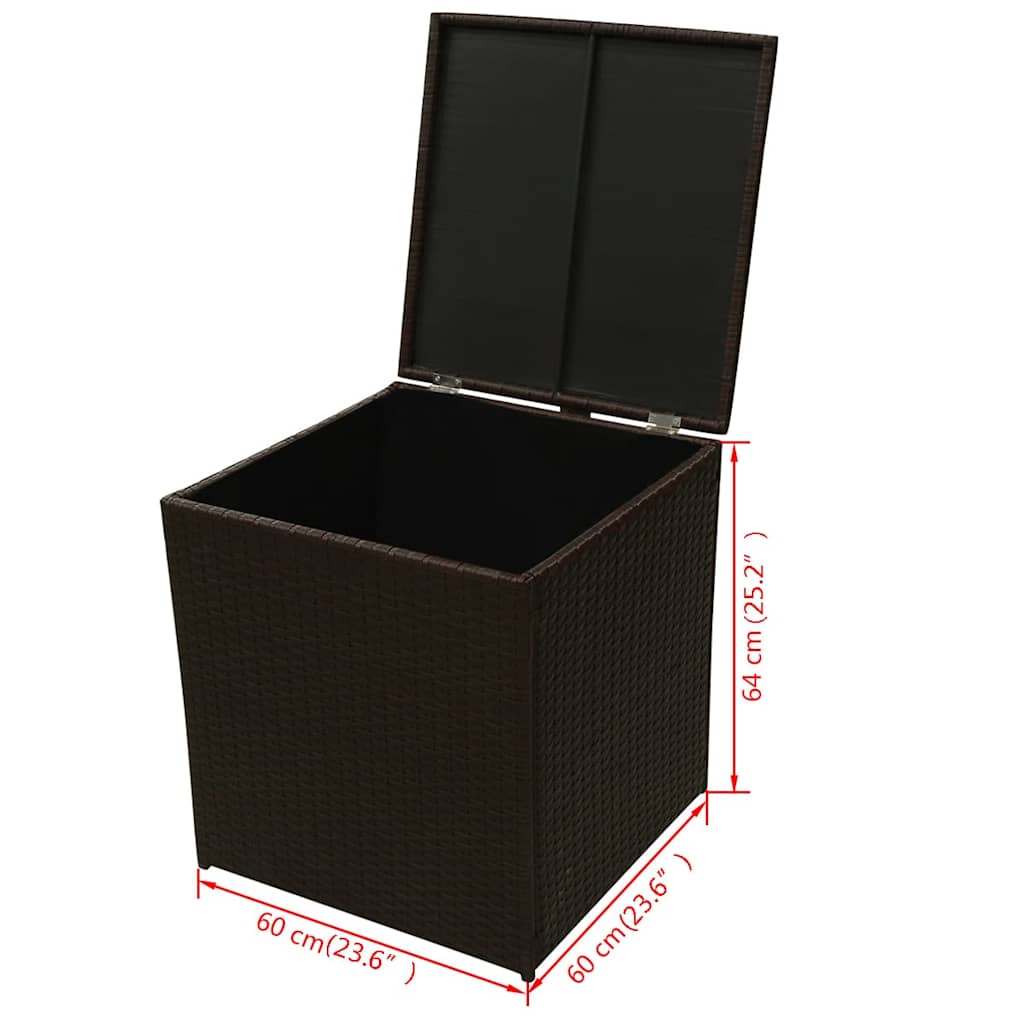 vidaXL 8-delige Loungeset met kussens poly rattan bruin