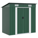 vidaXL Garden Shed Metal Green