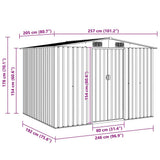 vidaXL Tuinberging 257x205x178 cm metaal grijs