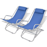 vidaXL Klapstoelen 2 st staal groen