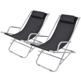 vidaXL Klapstoelen 2 st staal groen