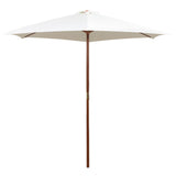 vidaXL Parasol met houten paal 270 cm zwart