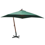vidaXL Zweefparasol met paal 3,5x2,9 m massief vurenhout antraciet