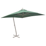 vidaXL Zweefparasol met aluminium paal 300x300 cm groen