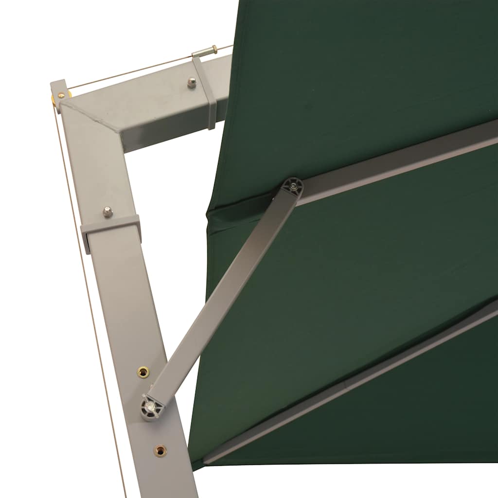 vidaXL Zweefparasol met aluminium paal 300x300 cm groen