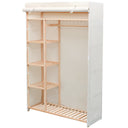 vidaXL Kledingkast 110x40x170 cm stof grijs