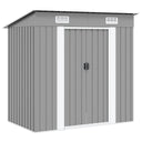 vidaXL Garden Shed Metal Green