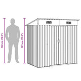 vidaXL Garden Shed Metal Green