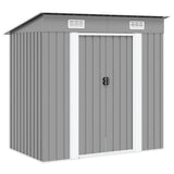 vidaXL Garden Shed Metal Green