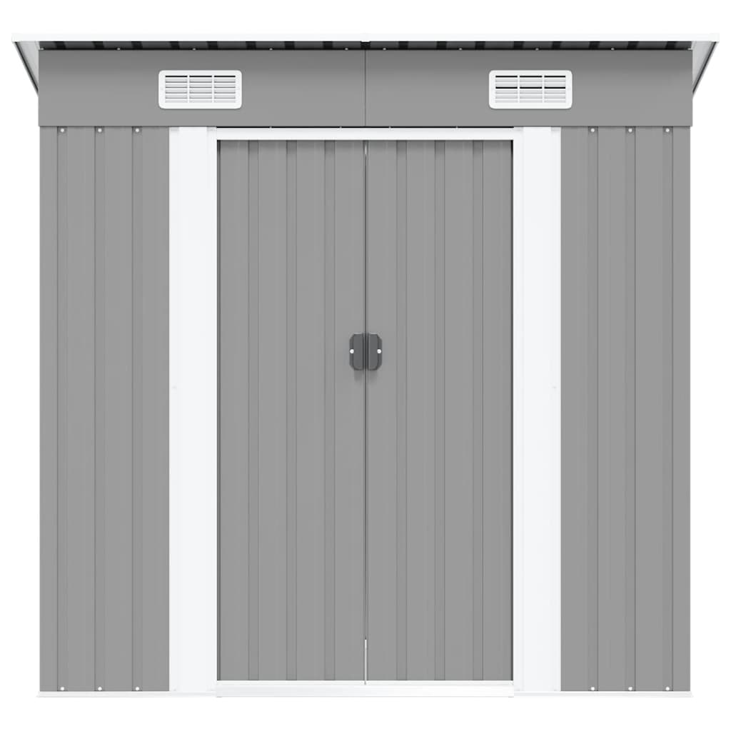 vidaXL Garden Shed Metal Green