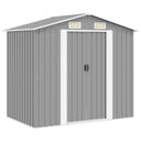 vidaXL Garden Shed 204x132x186 cm Metal Green