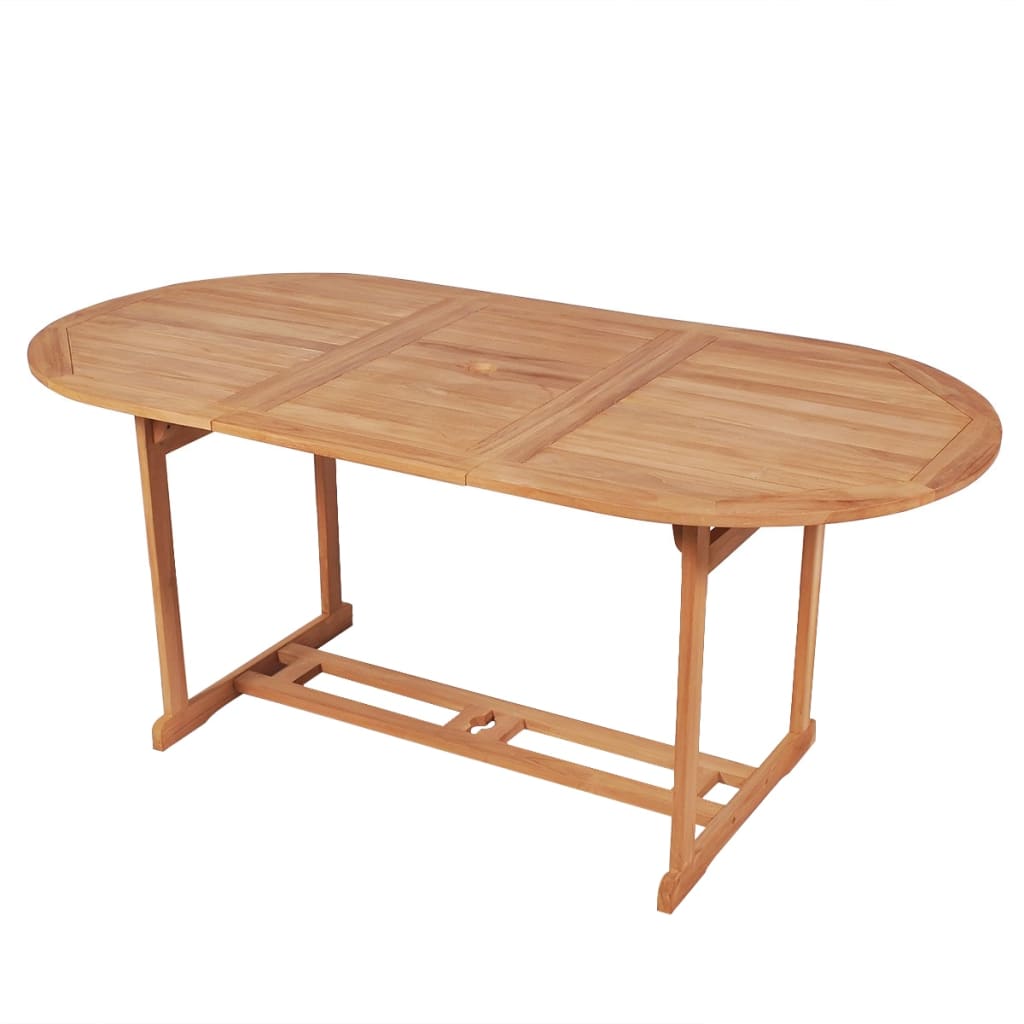 vidaXL Tuintafel 150x90x75 cm massief teakhout