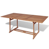 vidaXL Tuintafel 150x90x75 cm massief teakhout