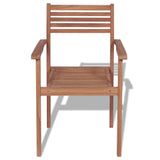 vidaXL Tuinstoelen 6 st stapelbaar massief teakhout