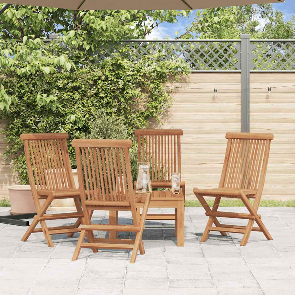 vidaXL Garden Chairs 6 pcs Foldable Solid Teak Wood